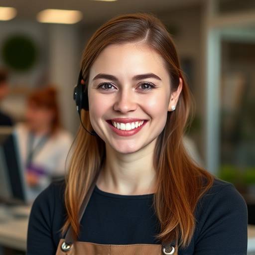 Portrait souriant de Sophie Martin, charg&eacute;e de client&egrave;le.